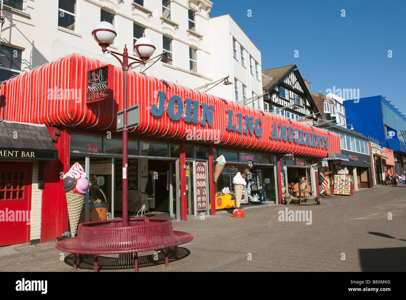 Seaside amusement arcades, Bridlington, 'East Riding', Yorkshire, England, 'Great Britain' Stock Photo