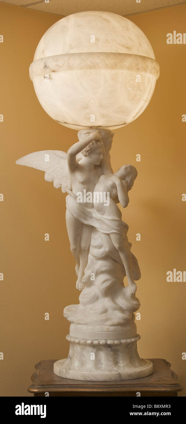 Figural table lamp Cupid and Psyche Stock Photo