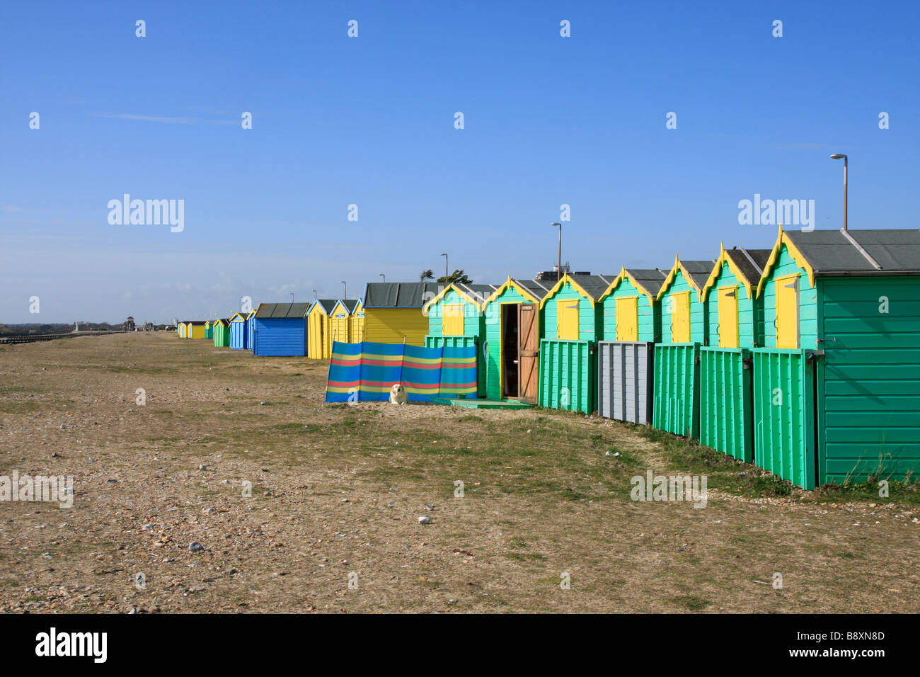 Beach huts at Littlehampton Stock Photo Alamy