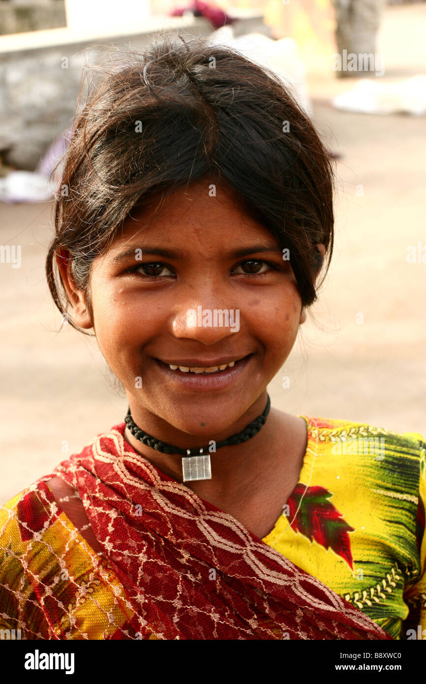 Rajasthan face india girl hi-res stock photography and images - Alamy
