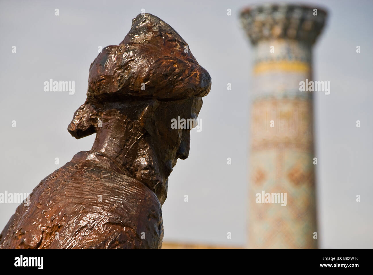 Statue of the Silk Road, Samarcand, Uzbekistan Stock Photo