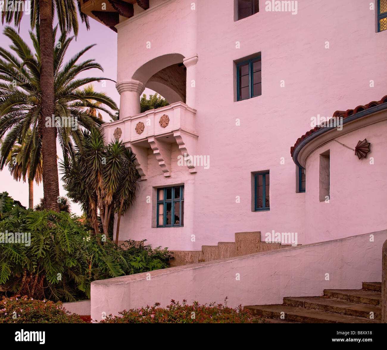 Side exterior detail santa barbara courthouse Stock Photo - Alamy