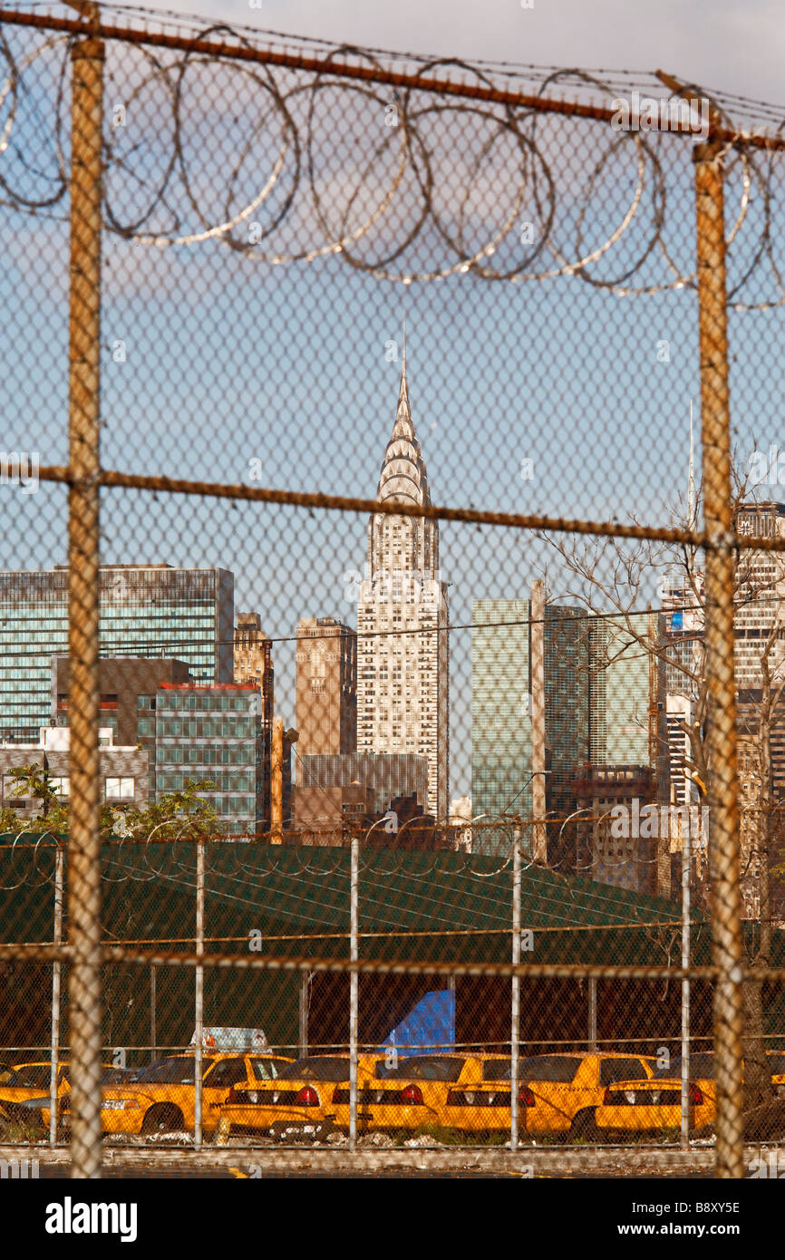 Midtown Manhattan skyline from Long Island City, Queens, New York, NY Stock Photo