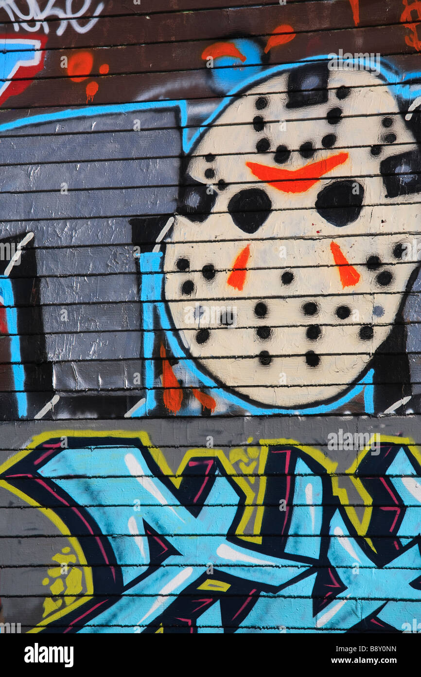 Graffiti Five Points neighborhood Queens New York Stock Photo Alamy