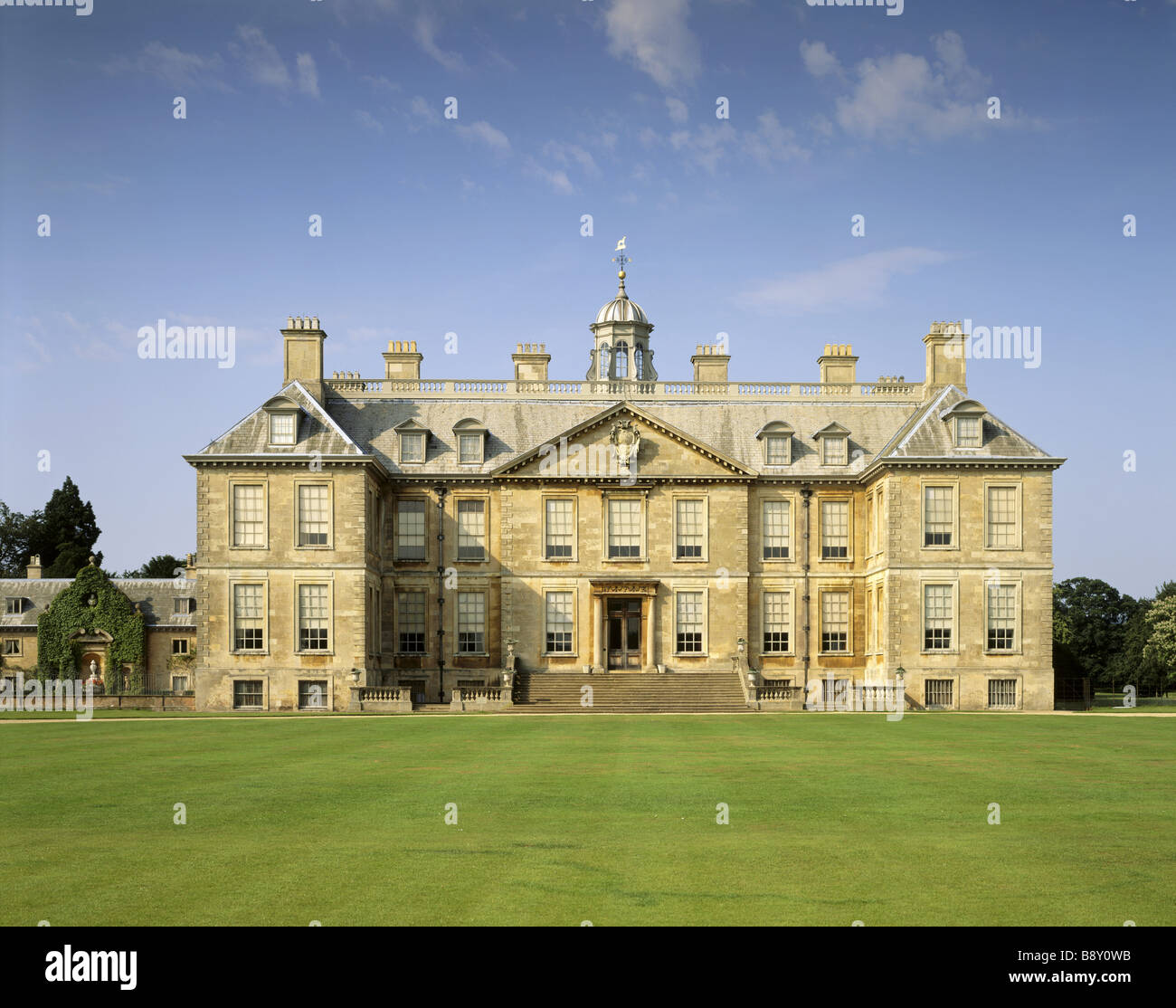 The South Front of Belton House a Restoration country house built 1685 88 Stock Photo