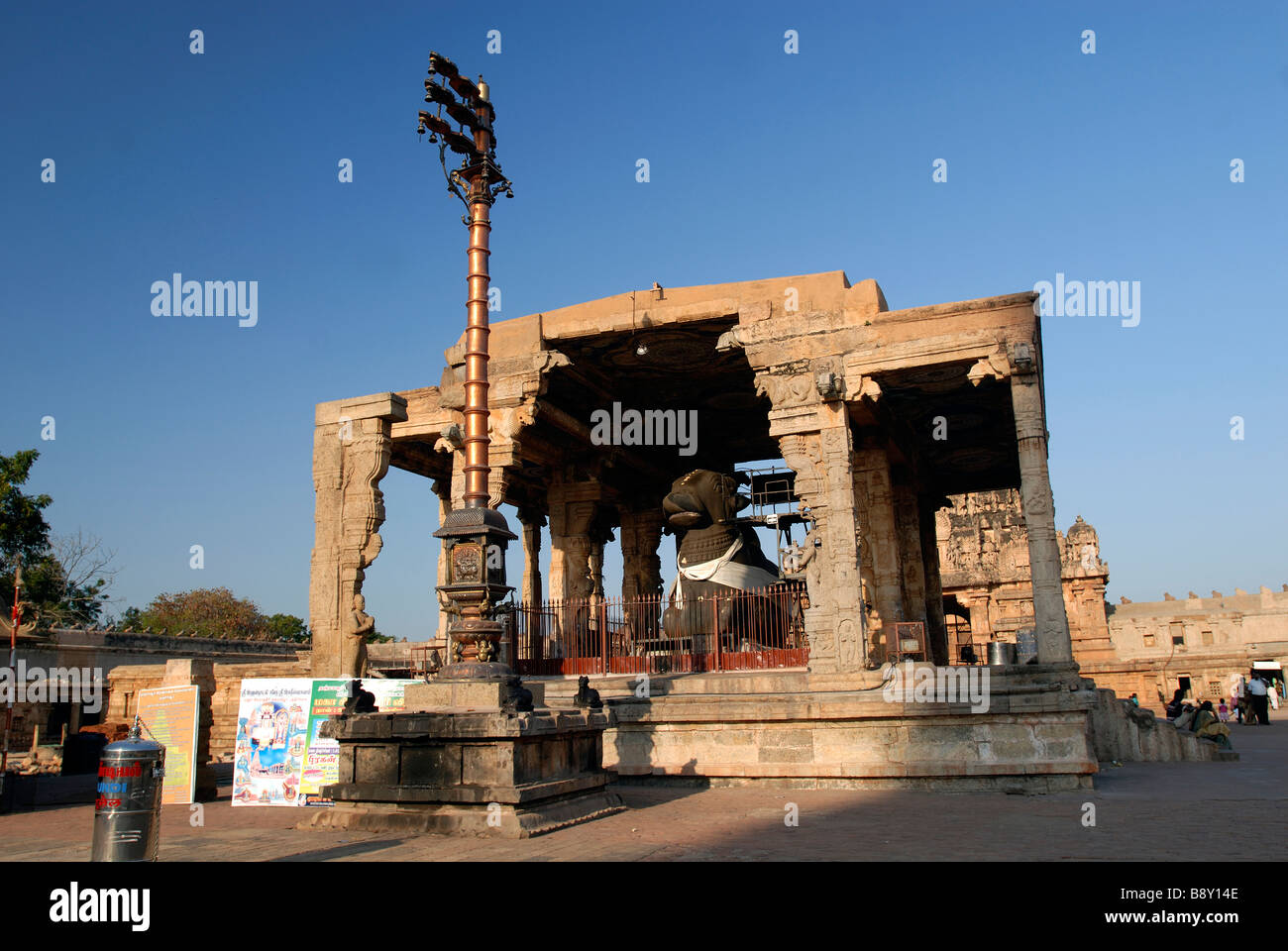 Statue of Nandi bull in a temple, Brihadishwara Temple, Thanjavur