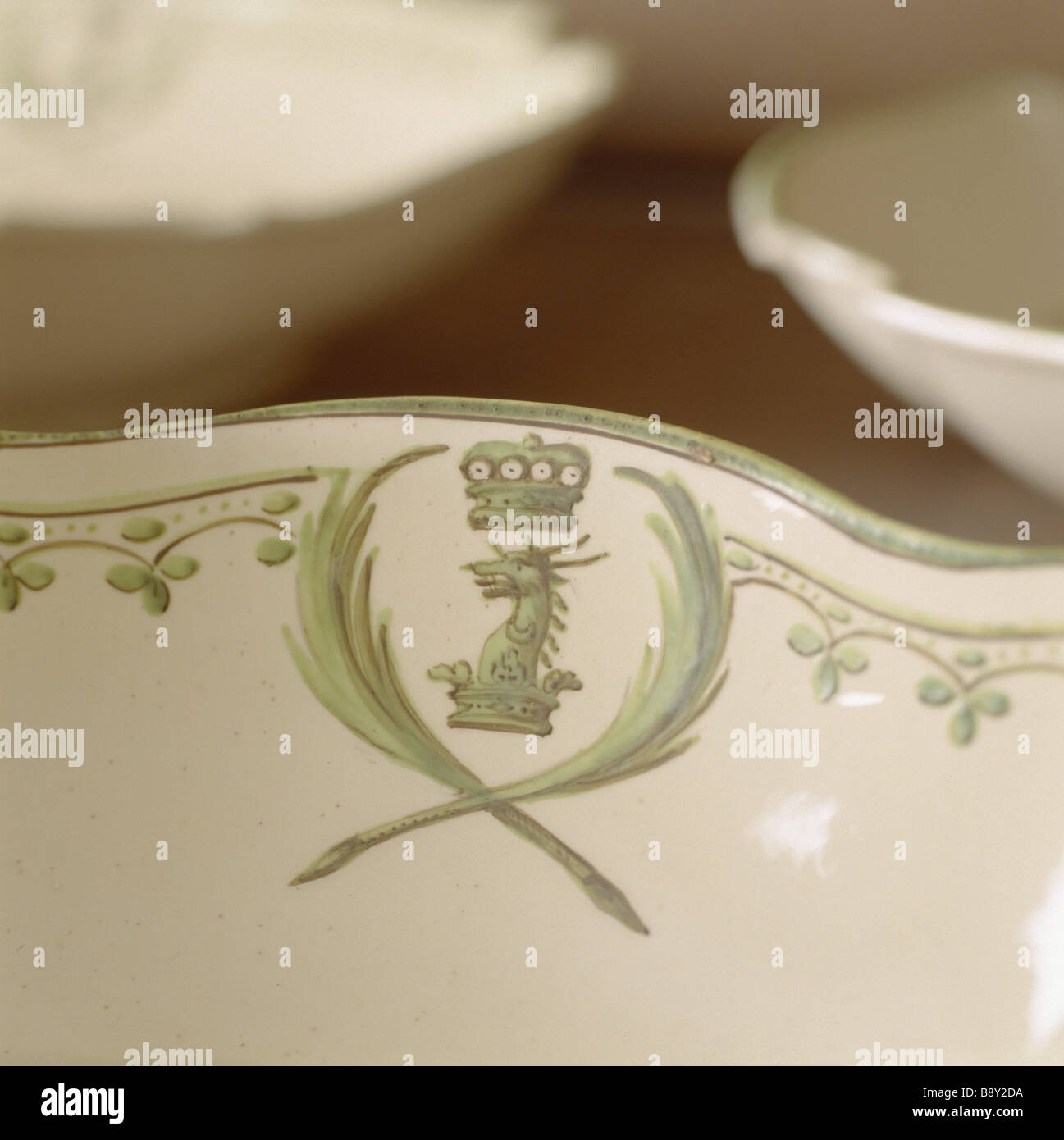 China crockery laid out in the China Room at Penrhyn The crockery is