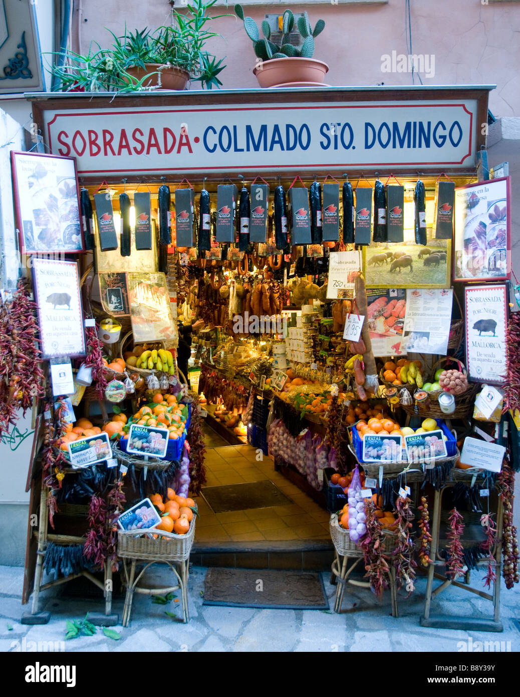 Europe Spain Balearic Islands Majorca Palma downtown Old City Colmado