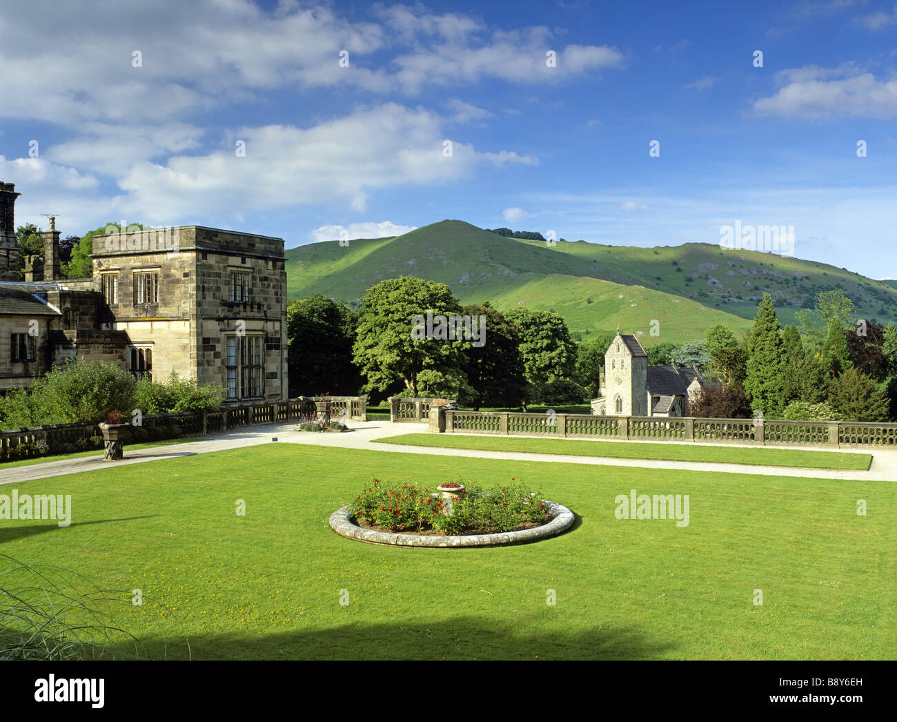 Ilam The Garden Terrace Ilam Hall now let to YHA Ilam Park Derbyshire Stock ...