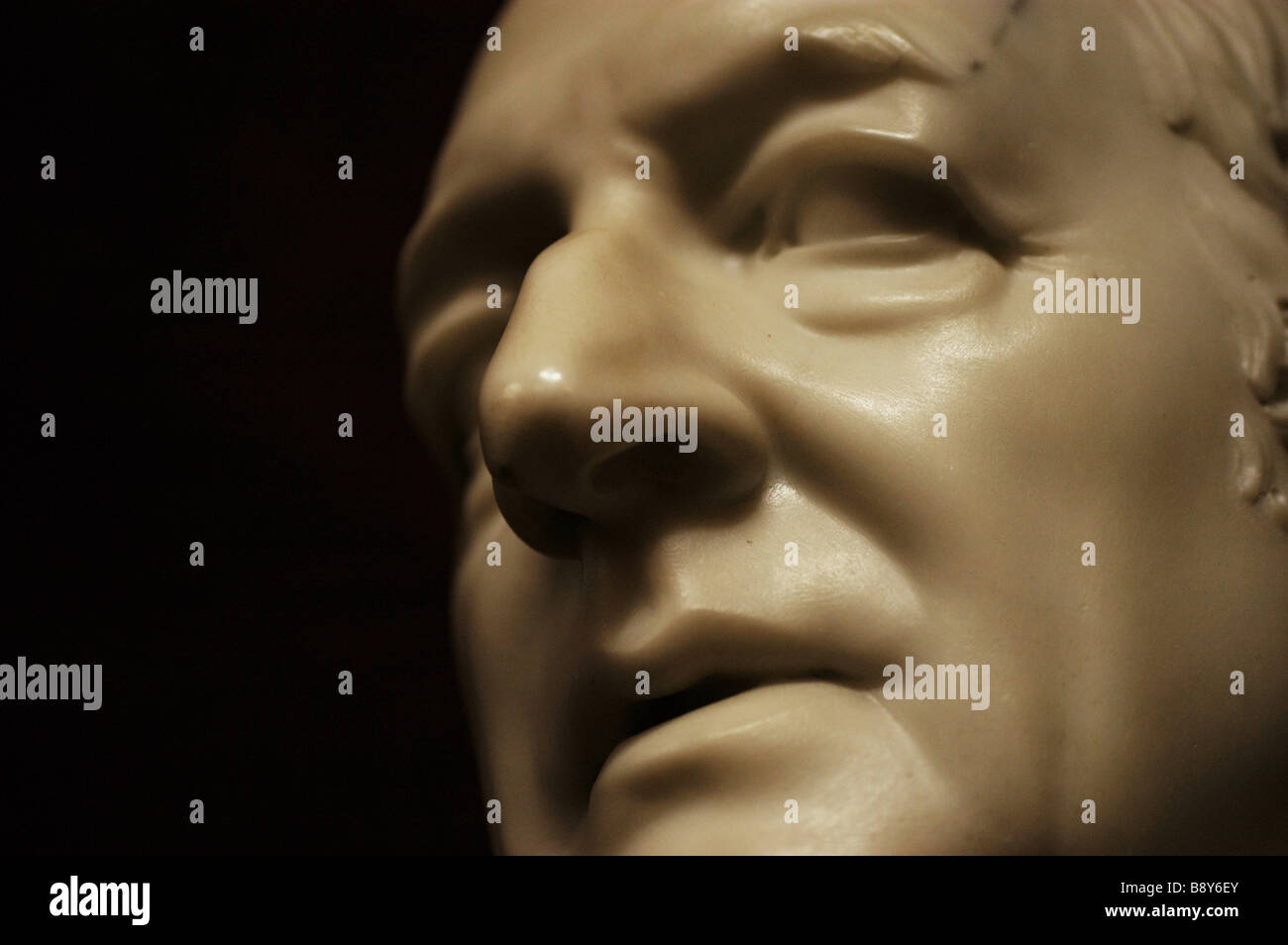 Detail of the bust of the 3rd Earl of Egremont by John Carew 1785 1868