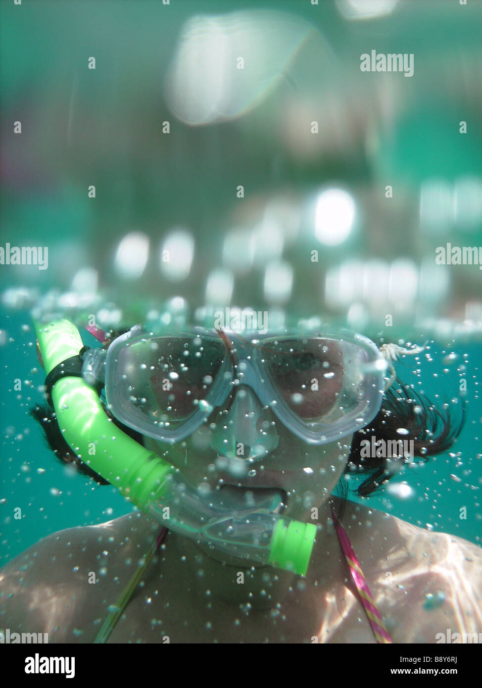 Woman snorkeler underwater hi-res stock photography and images - Alamy