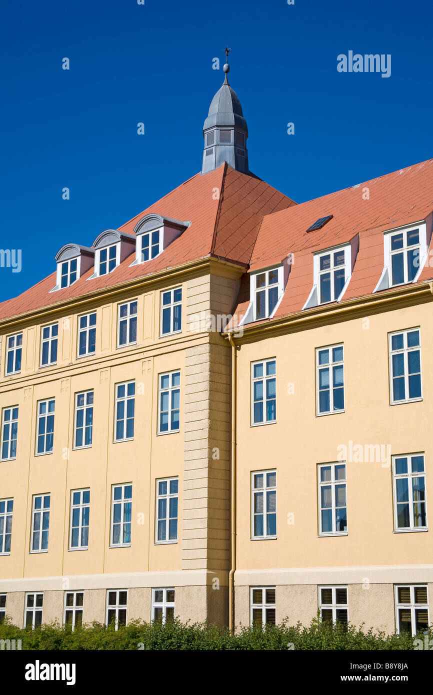 Facade of a county hall, Troms County Hall, Tromso, Toms County, Nord-Norge, Norway Stock Photo