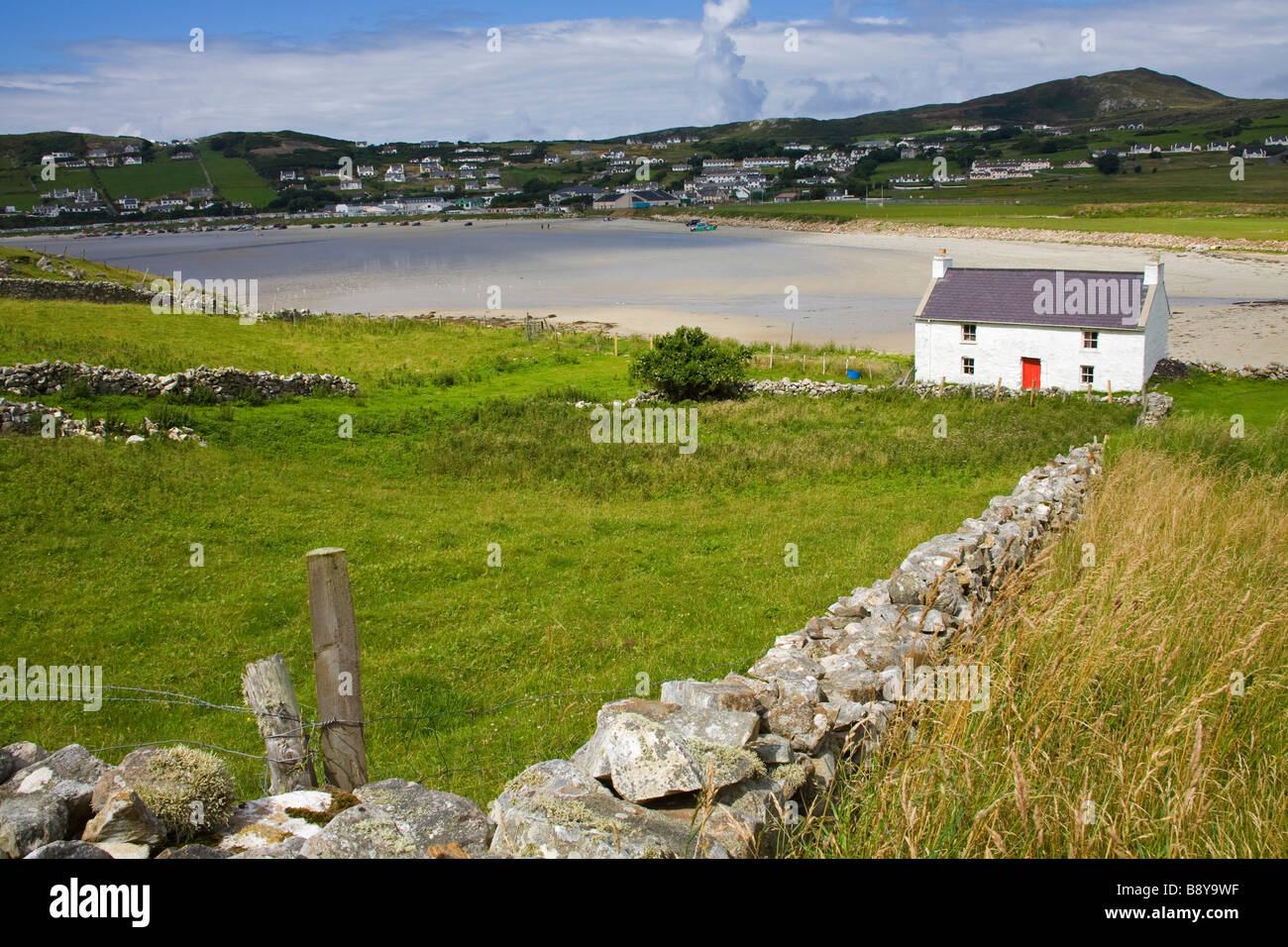 Farmhouse in a field, Rosapenna, County Donegal, Ulster Province, Ireland Stock Photo