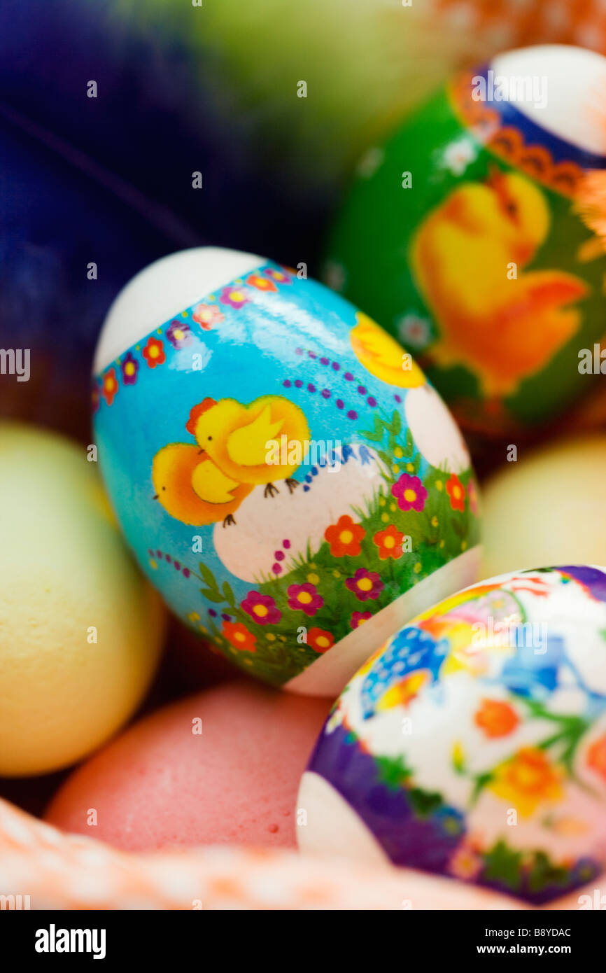 Easter eggs close-up. Stock Photo