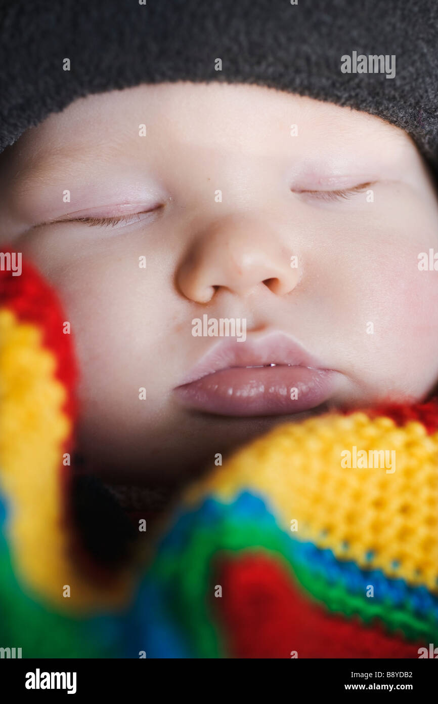 A sleeping baby Sweden Stock Photo Alamy