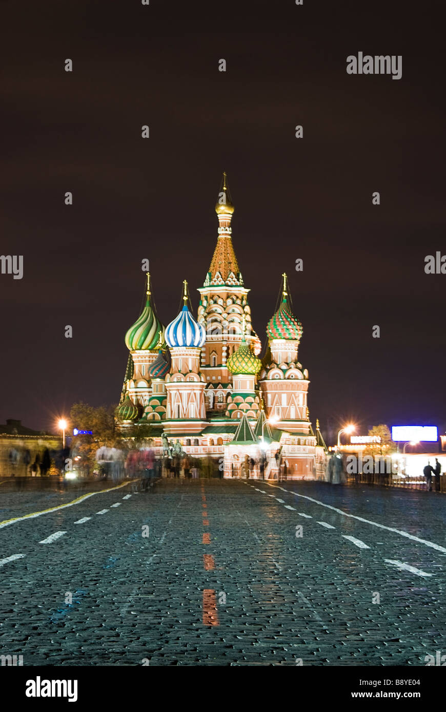 Saint Basil´s Cathedral at night, Moscow, Russia Stock Photo