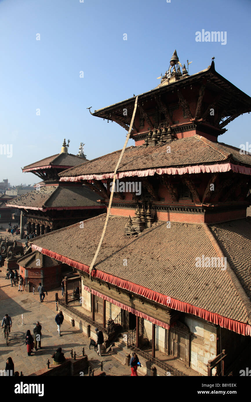 Nepal Kathmandu Valley Patan Durbar Square Bhimsen Mandir Stock Photo