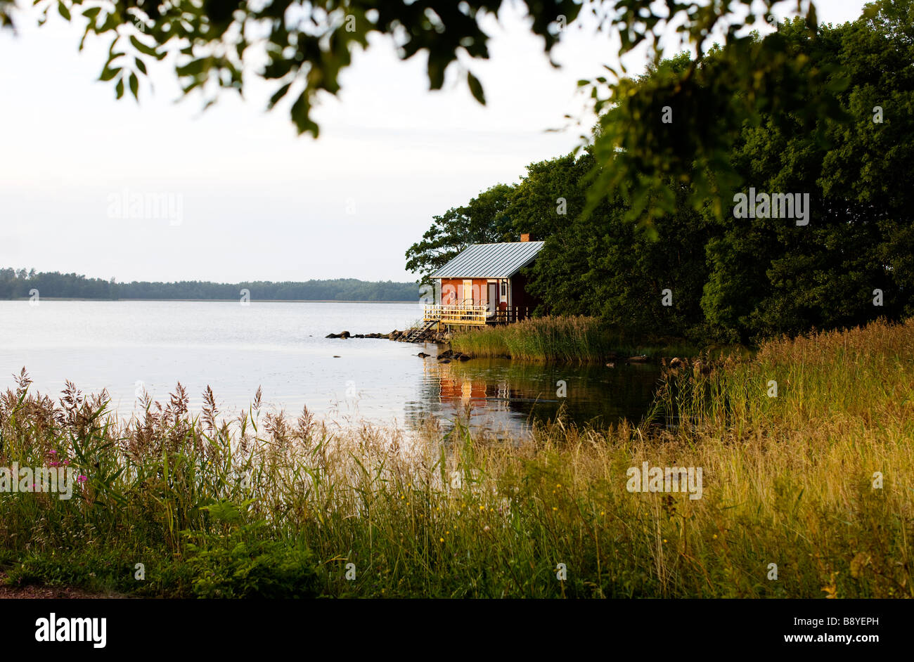 Sauna by the sea Aland archipelago Finland. Stock Photo