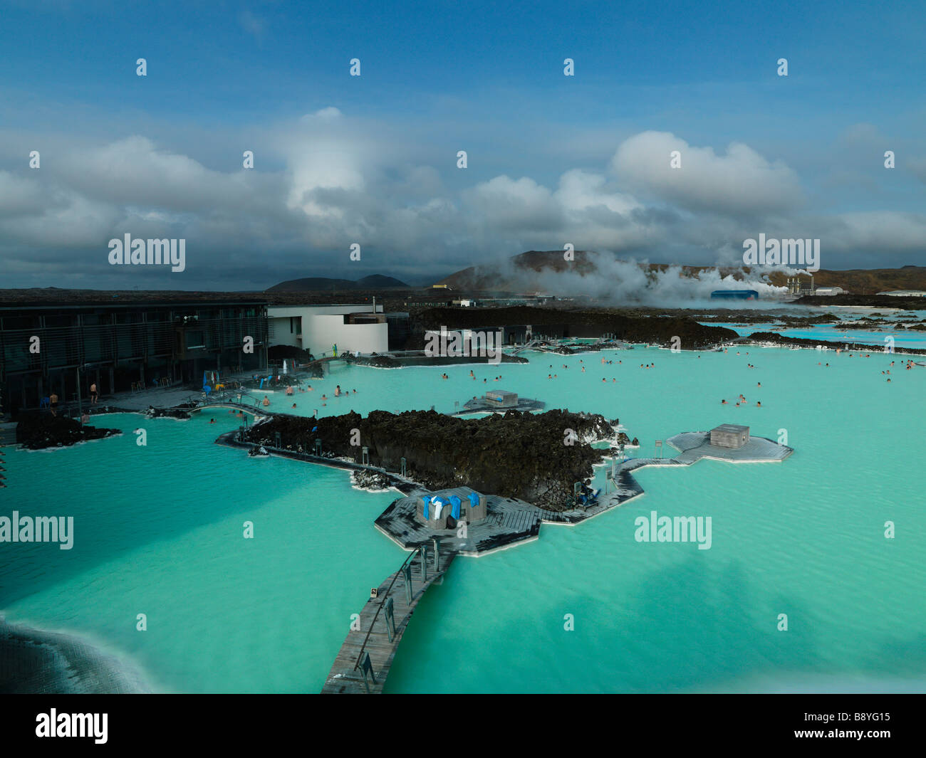 Blue Lagoon geothermal spa Iceland. Stock Photo
