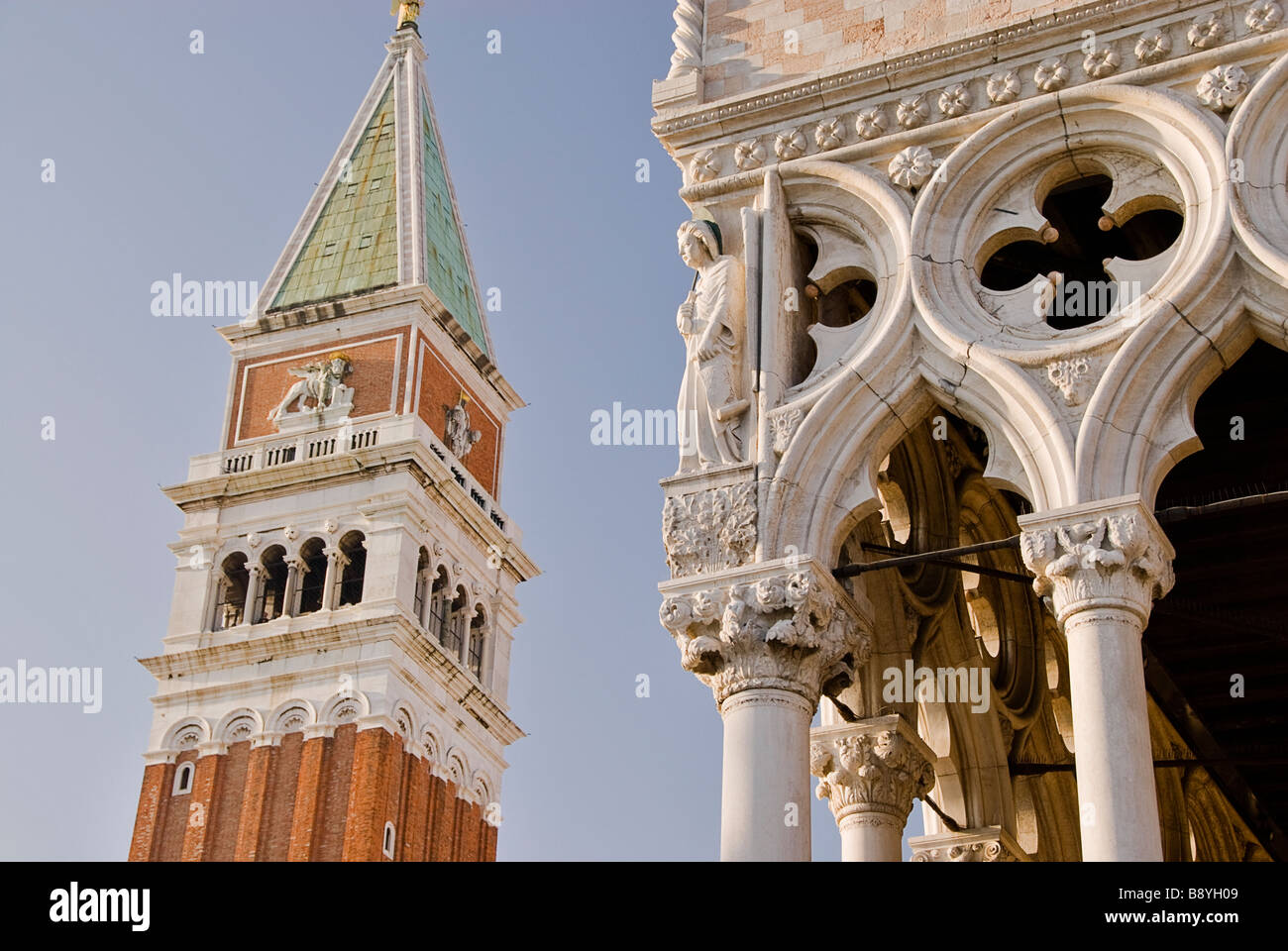 View of the Campanile, Venice, Italy, Europe Stock Photo