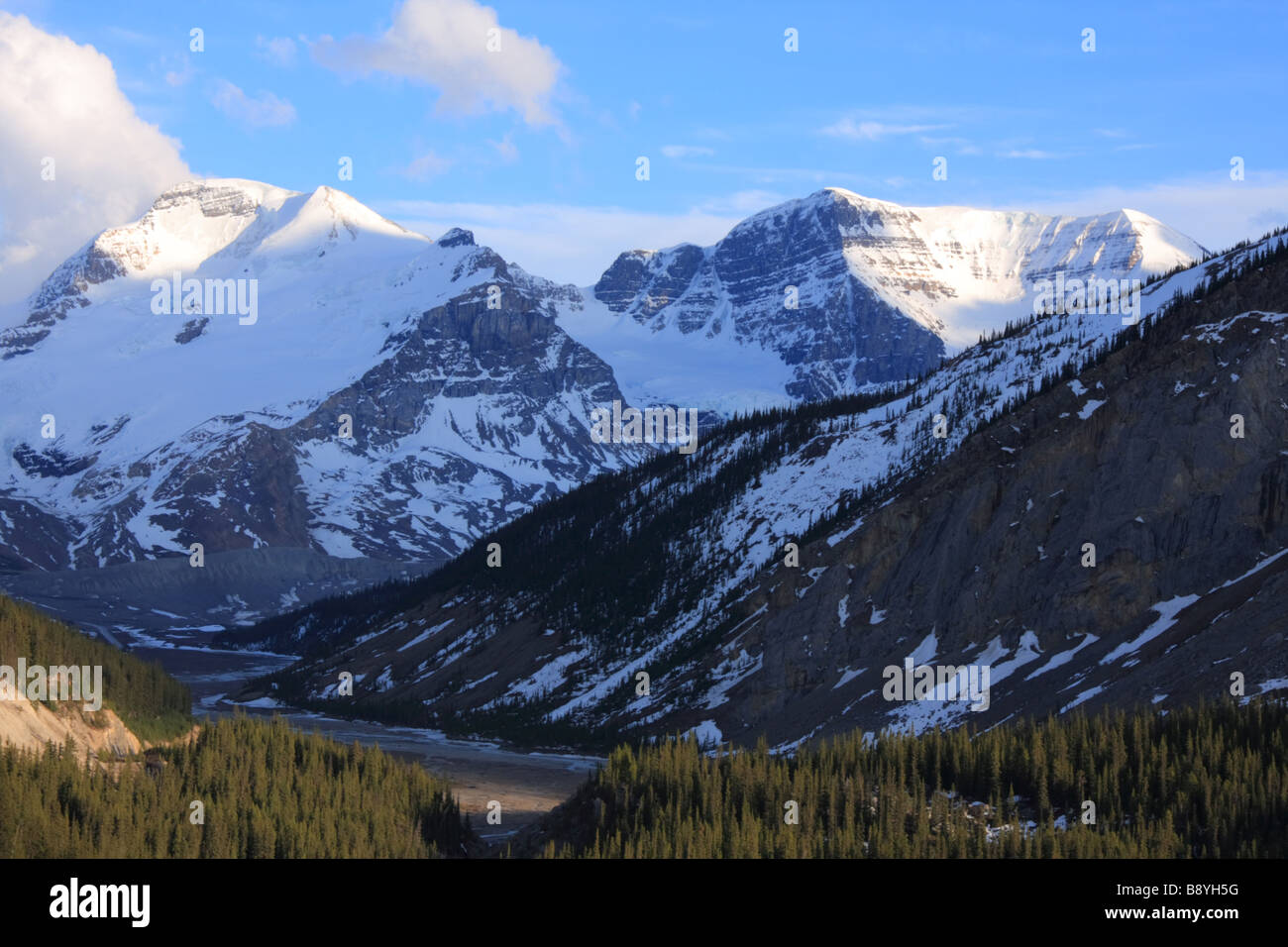 Columbia Icefields in Banff/Jasper National Park Stock Photo