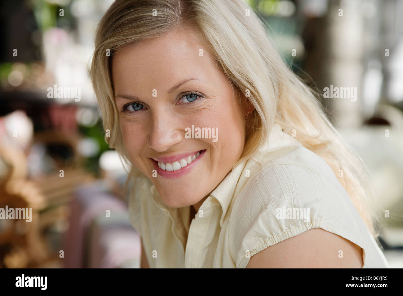 Swedish Blonde Woman Face High Resolution Stock