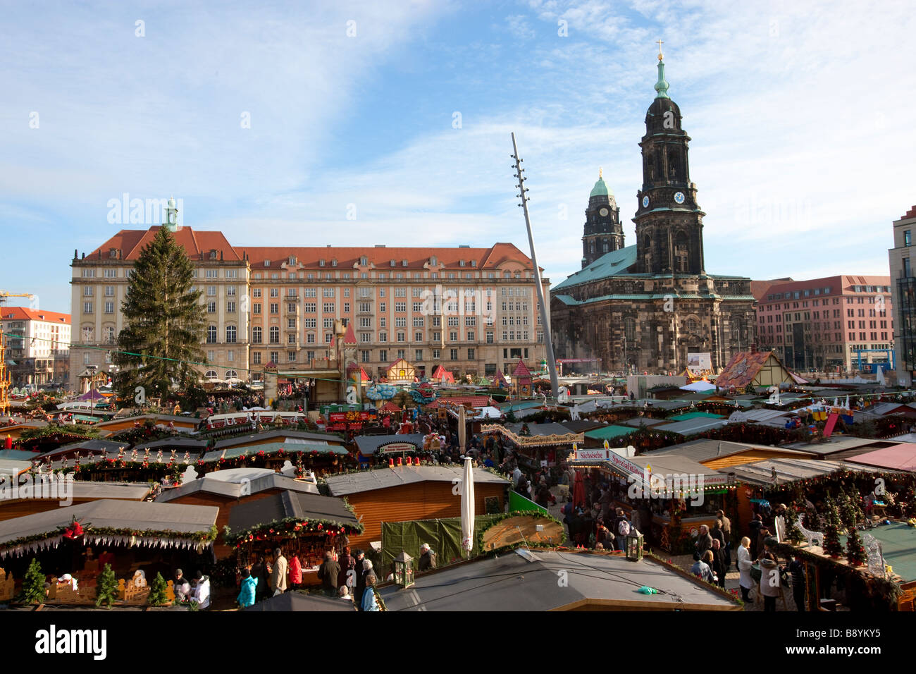 Christmas market Dresden Saxony Germany Stock Photo