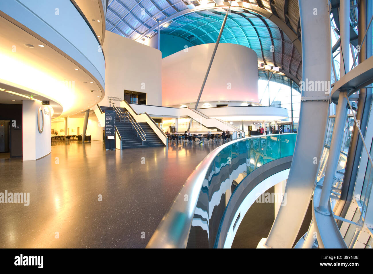Inside The Sage Gateshead, Norman Foster's stunning music centre on the banks of the River Tyne. Stock Photo