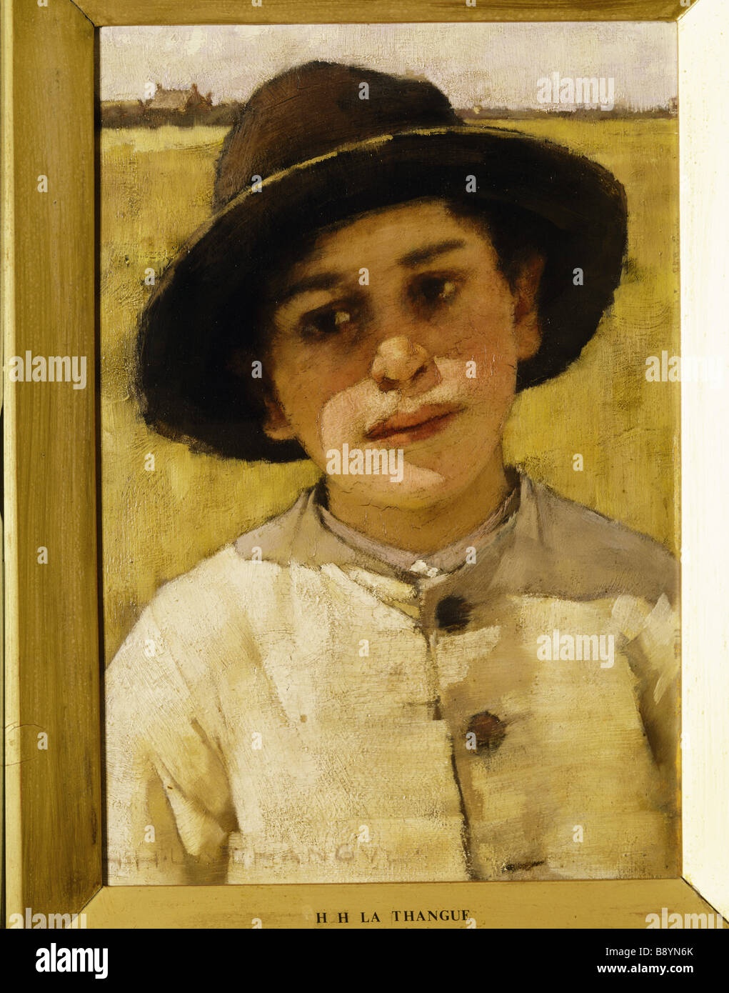 PORTRAIT OF A BOY by Henry Herbert La Thangue 1889 1929 from the Dining Room at Standen Stock Photo