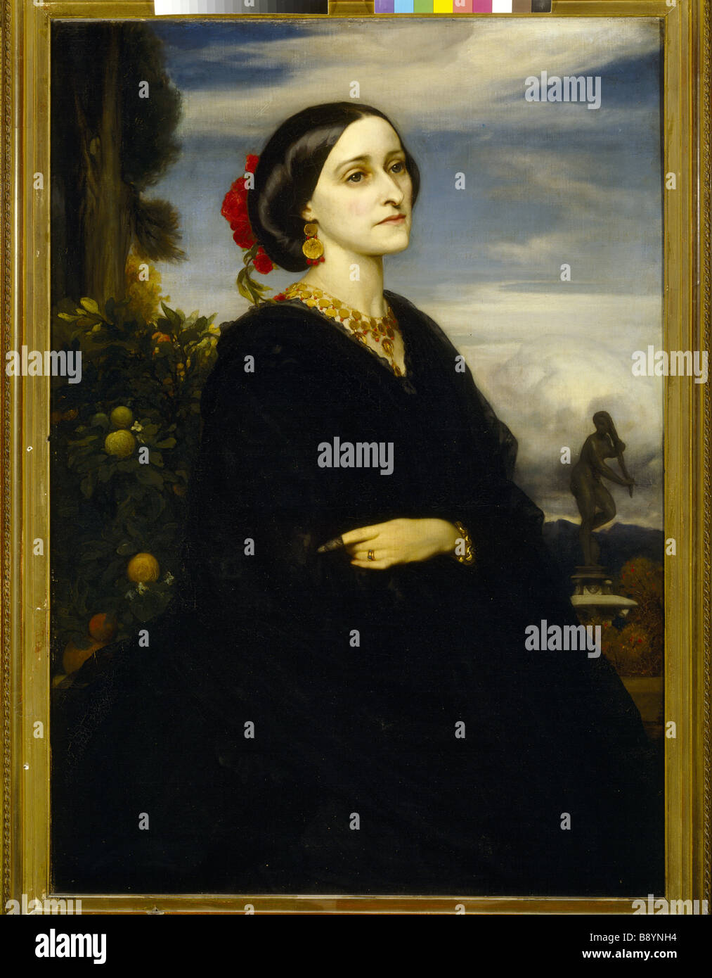 AUGUSTA EAST LADY HOARE by Lord Leighton 1830 96 in the Hall at Stourhead Stock Photo