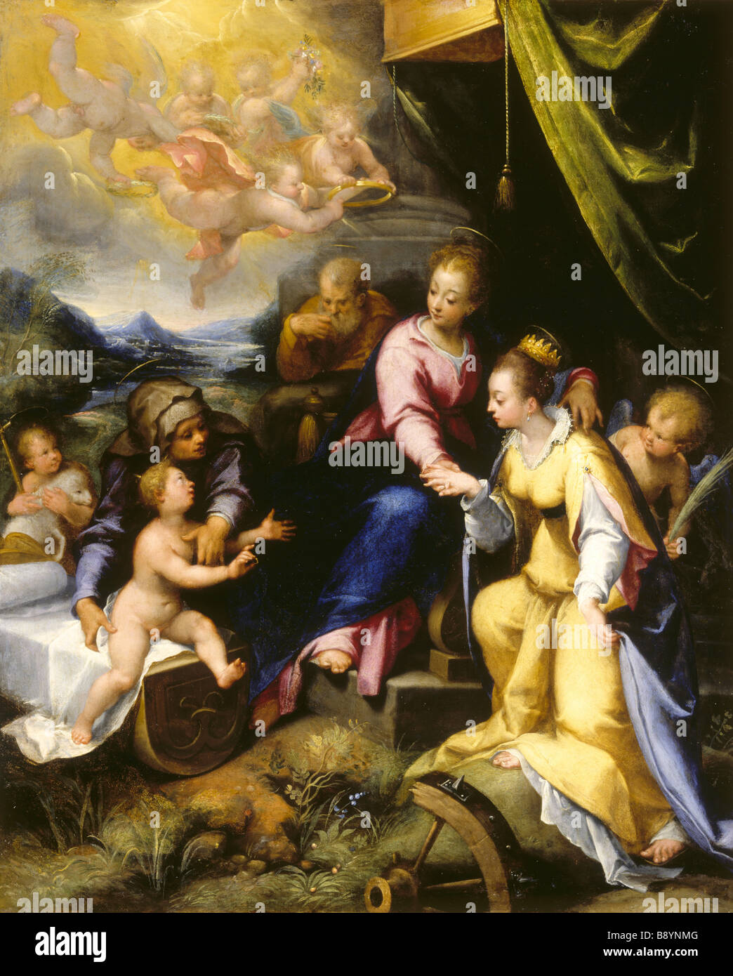 THE MYSTIC MARRIAGE OF ST CATHERINE OF ALEXANDRIA by Denys Calvaert ...