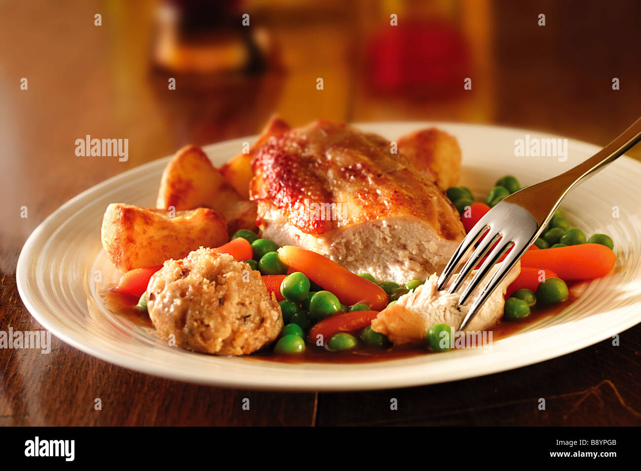 Roast chicken dinner