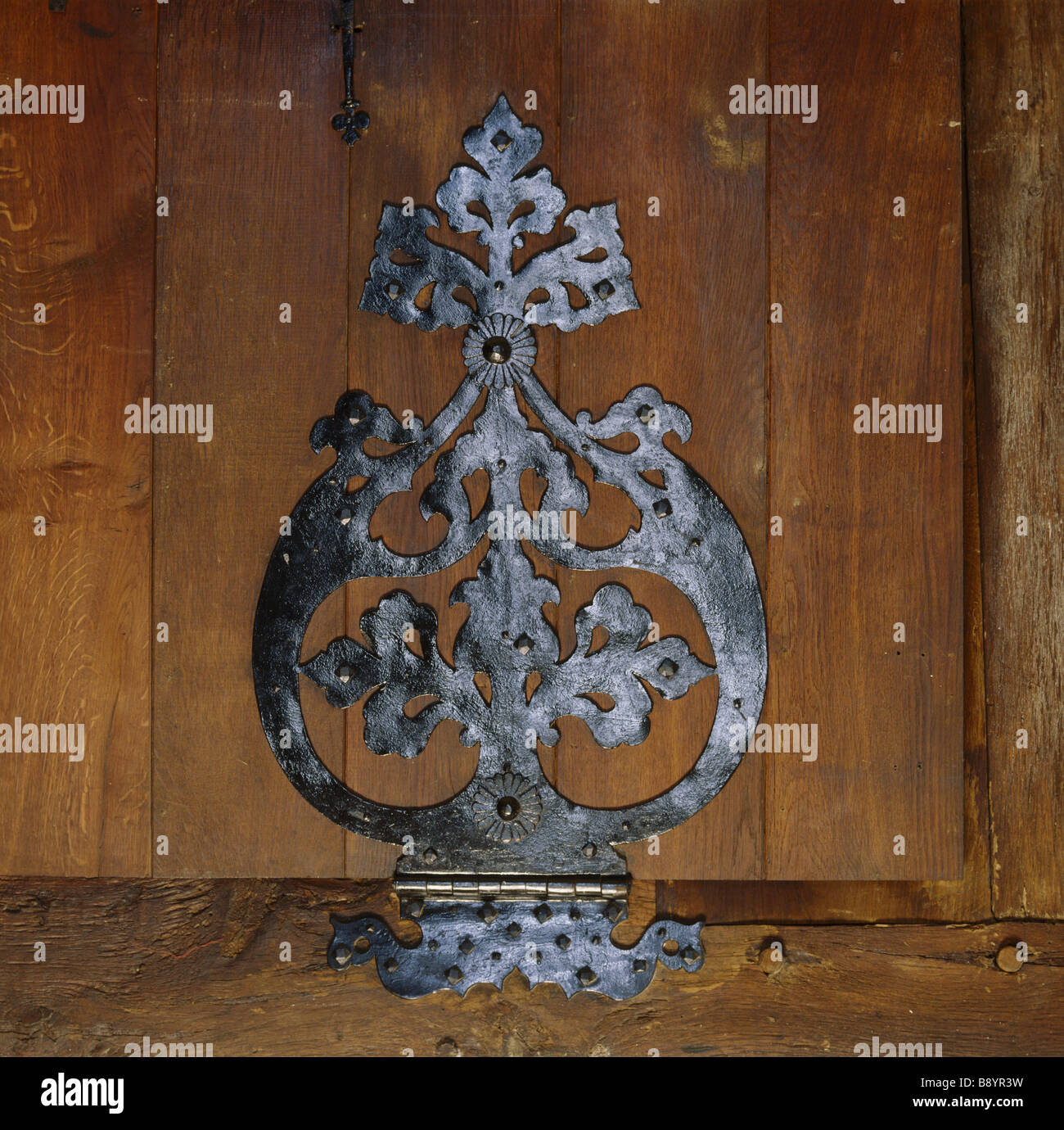Door hinge on back of the door in the Solar at Stoneacre a medieval
