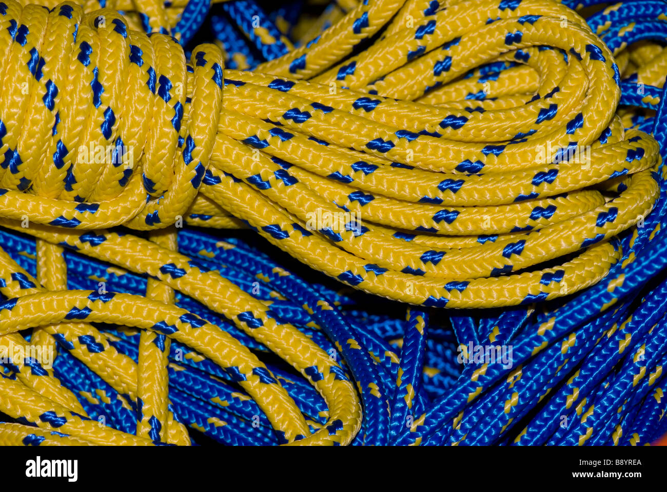 Blue and Yellow Rope Stock Photo Alamy