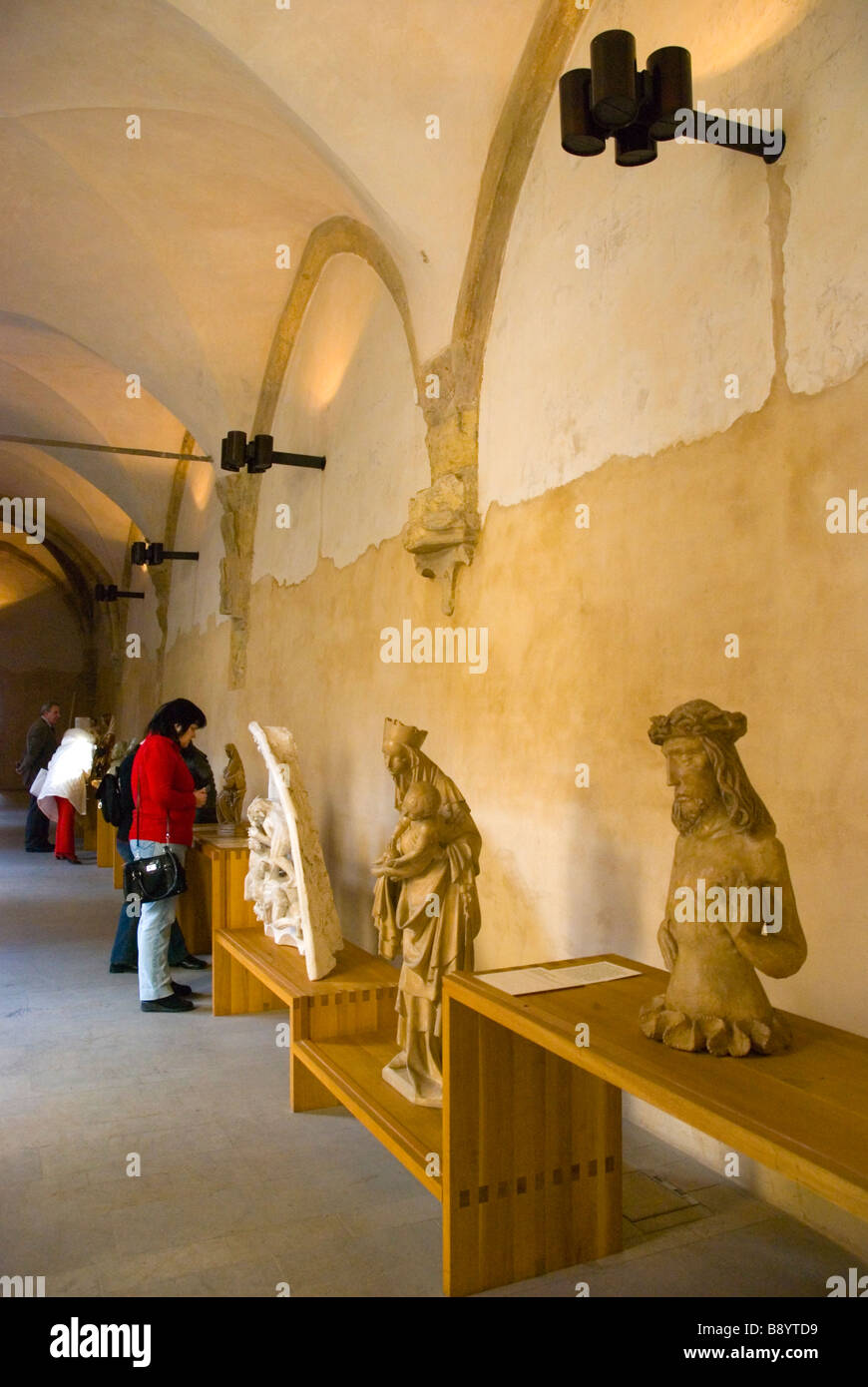 Exhibition inside Anezky klaster the St Agnes monastery in Prague Czech Republic Europe Stock Photo