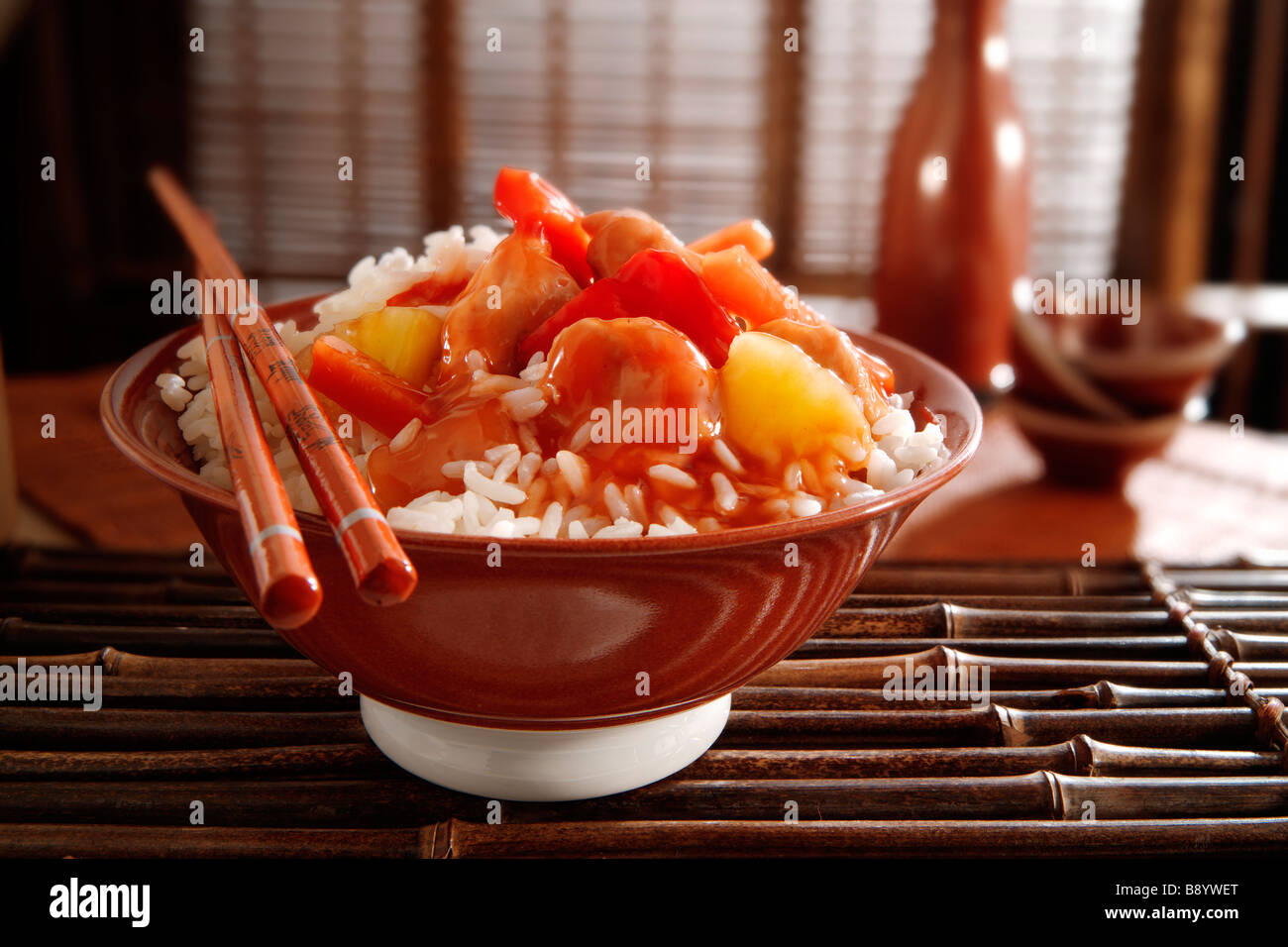 Sweet and Sour Chicken Stock Photo