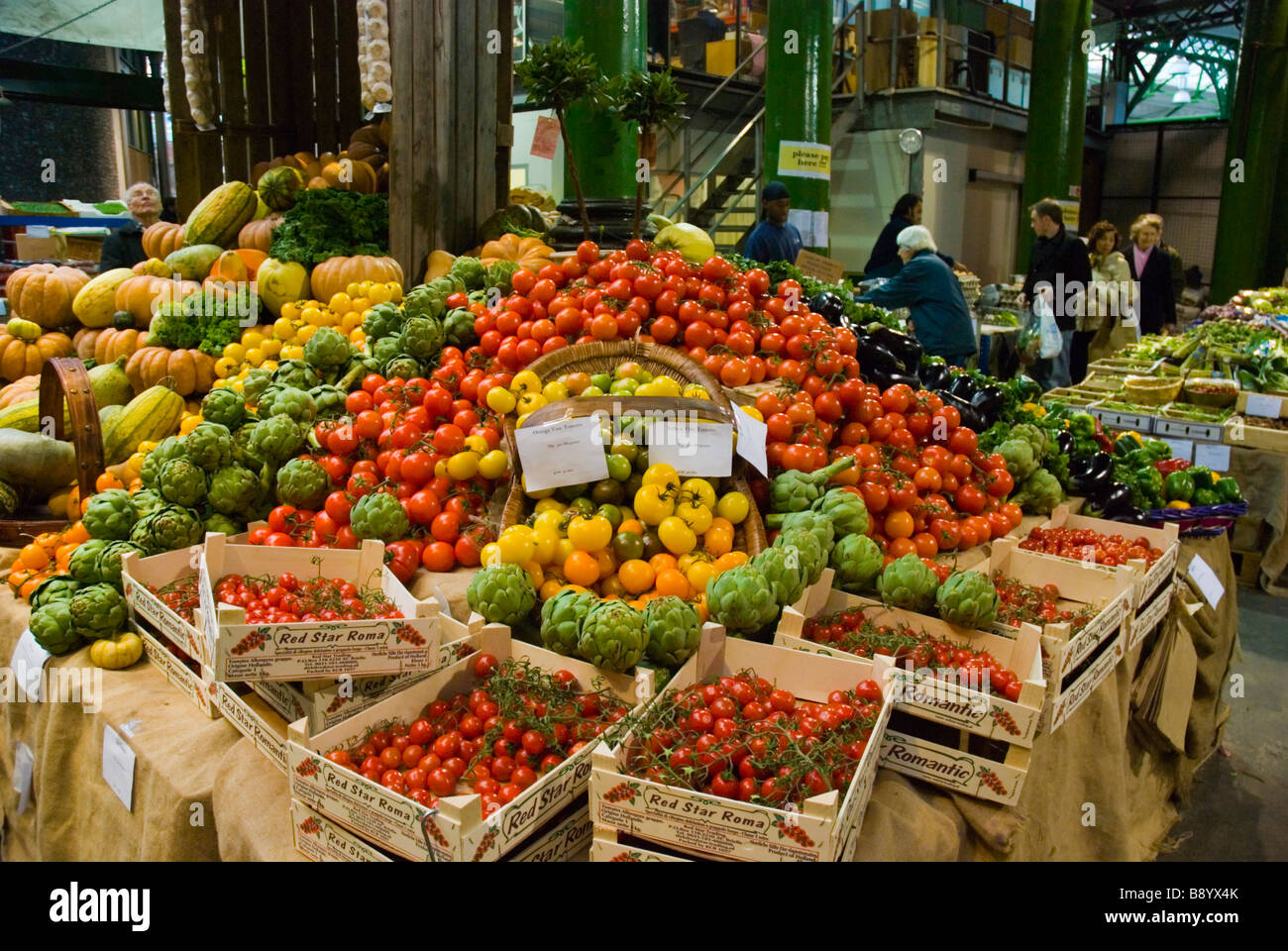 Vegetable shop at Borough Organic Market in London England UK Stock Photo: 22740835 - Alamy