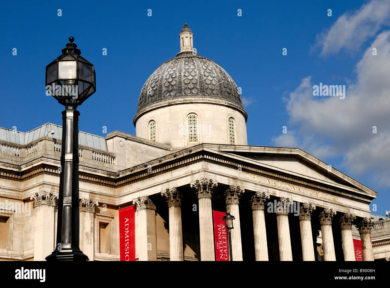 National Gallery facade ,London Stock Photo