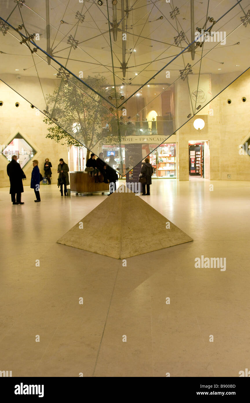 The Inverted Pyramid at the Louvre Museum Stock Photo
