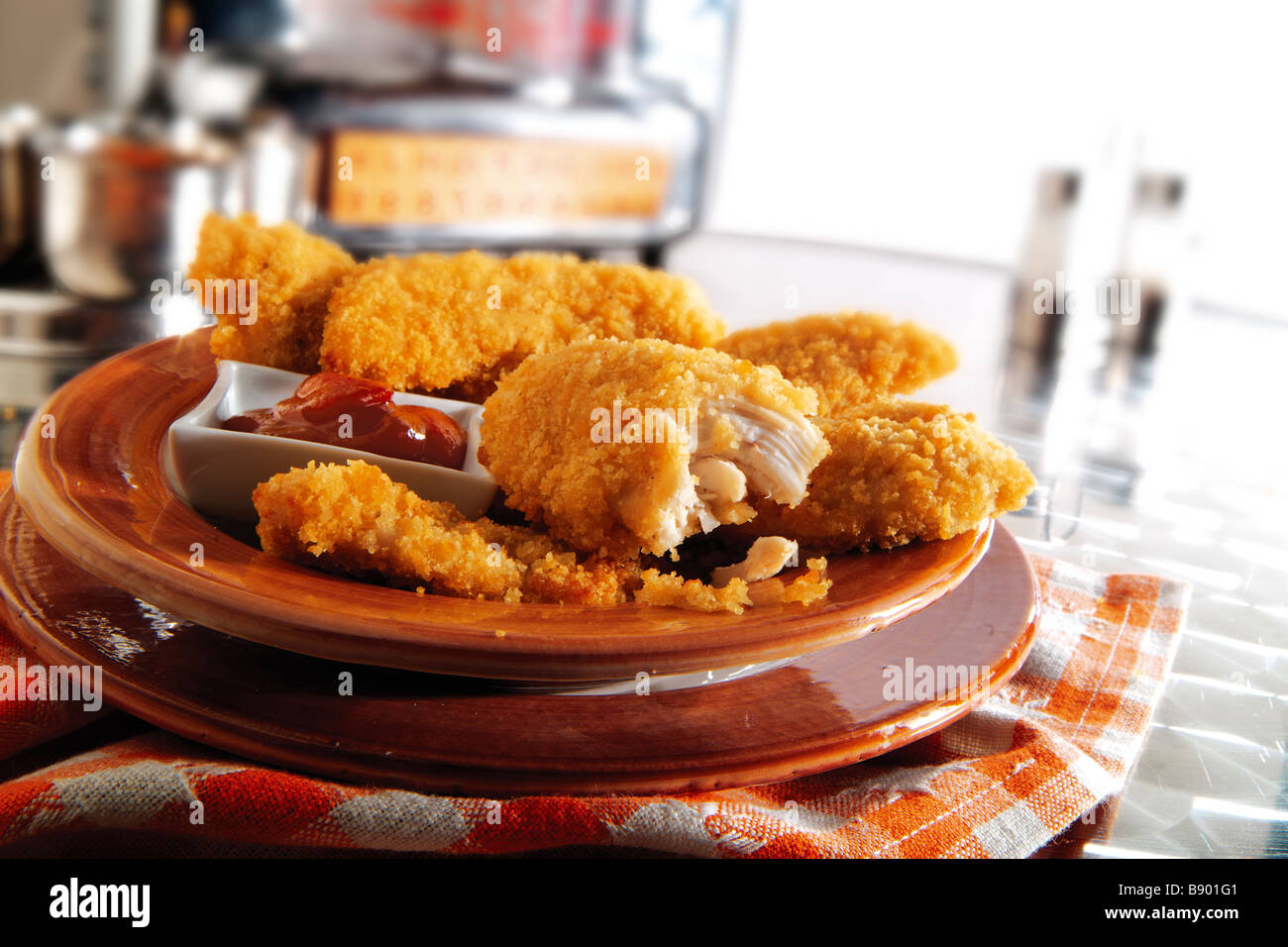 Southern Deep Fried Chicken Stock Photo