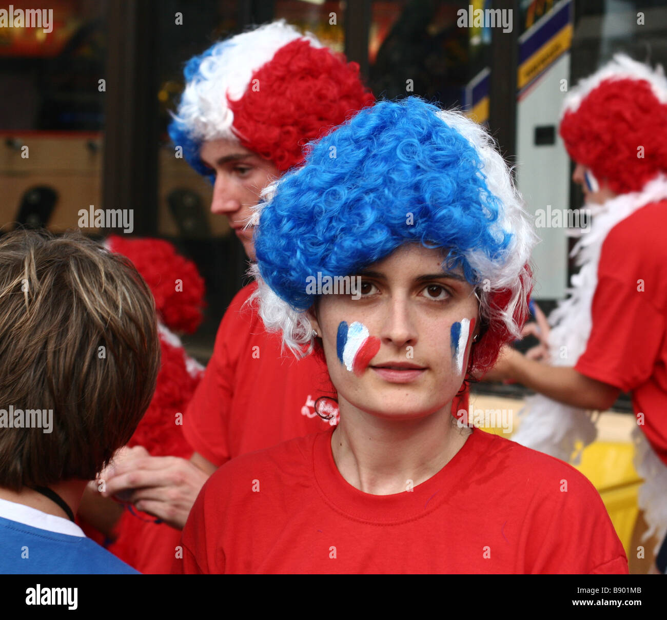 French supporters during the European football championship Stock Photo 