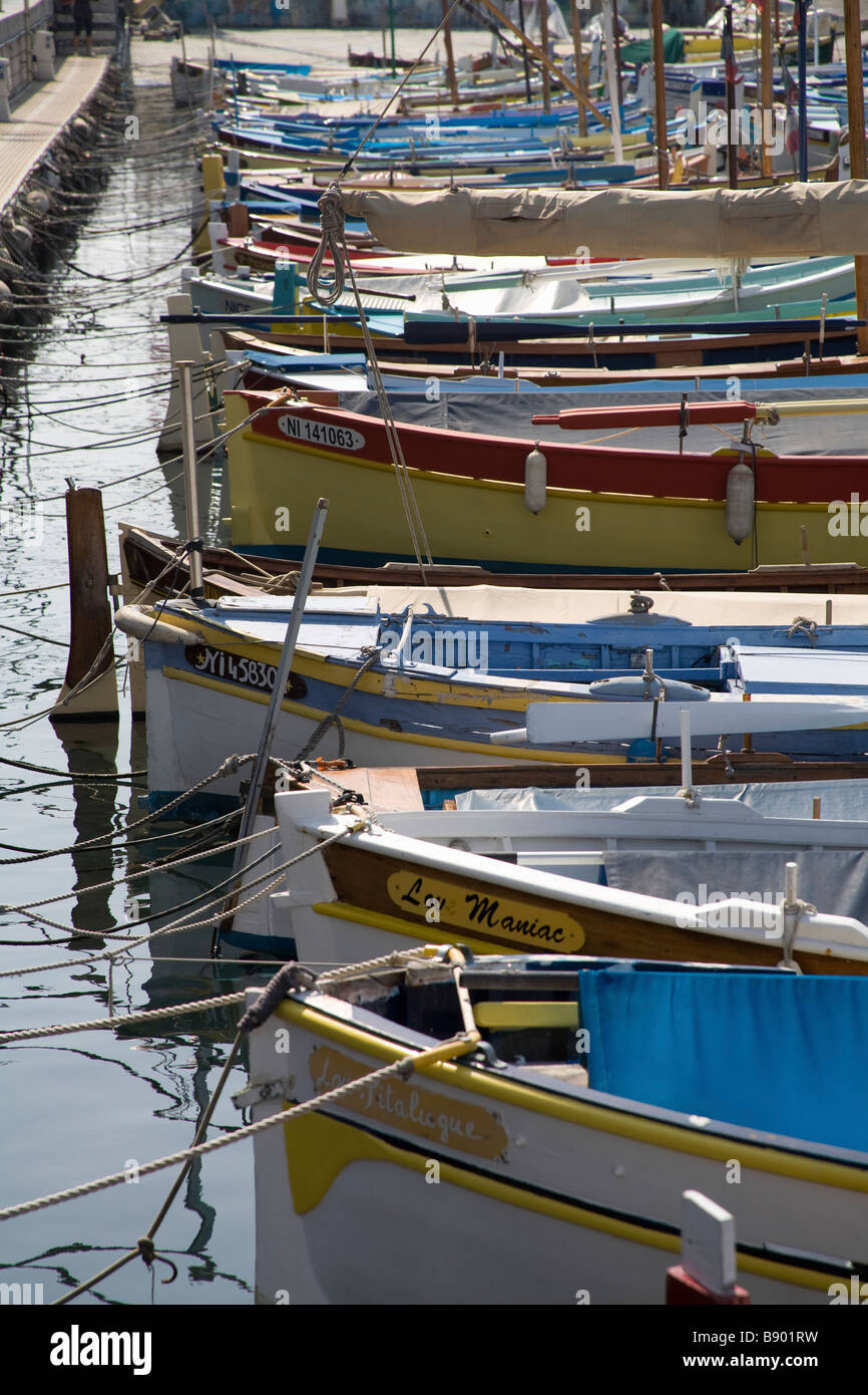 Boats in the Port Lympia, Nice Cote d'Azur France Stock Photo