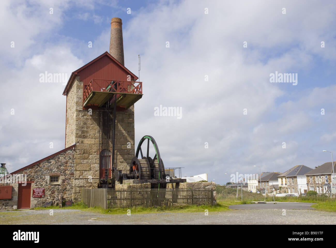 The engine house at Cornish Mines & Engines at Pool, near Redruth, Cornwall. Stock Photo
