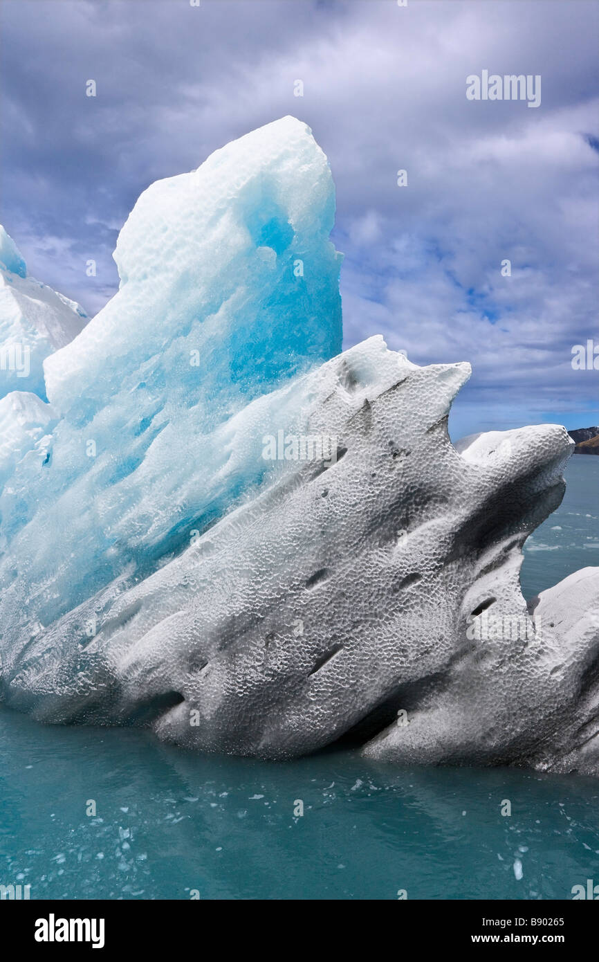 South Georgia Island, UK, Iris Bay,  iceberg from the Herz Glacier Stock Photo