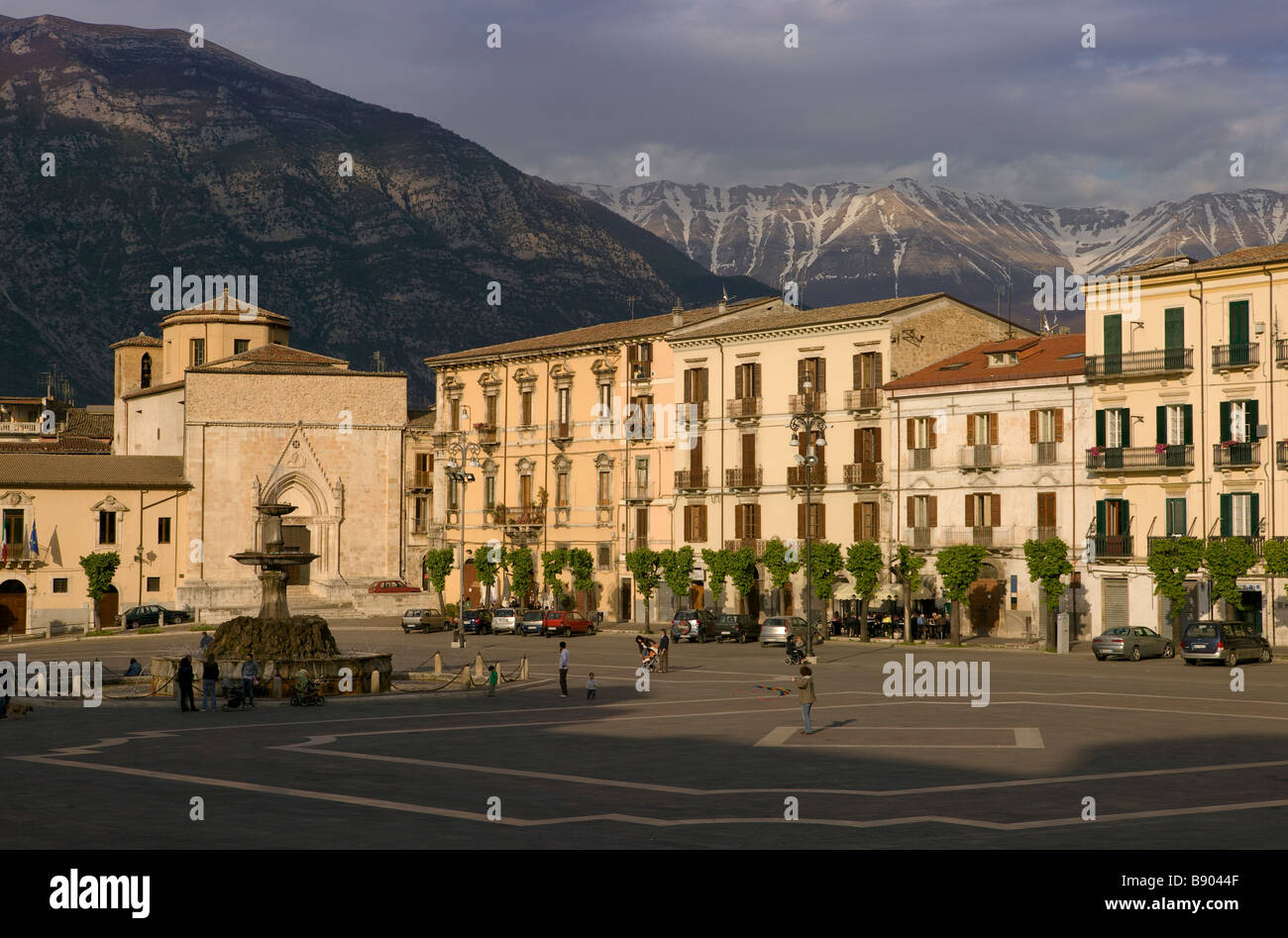 The Piazza Garibaldi Sulmona, Abruzzo, Italy. Stock Photo