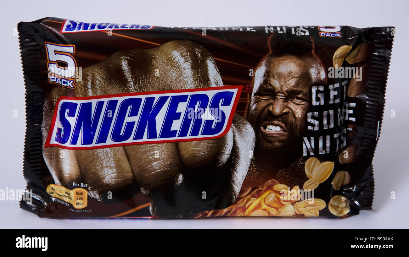 MR T BA snickers pack bar Stock Photo