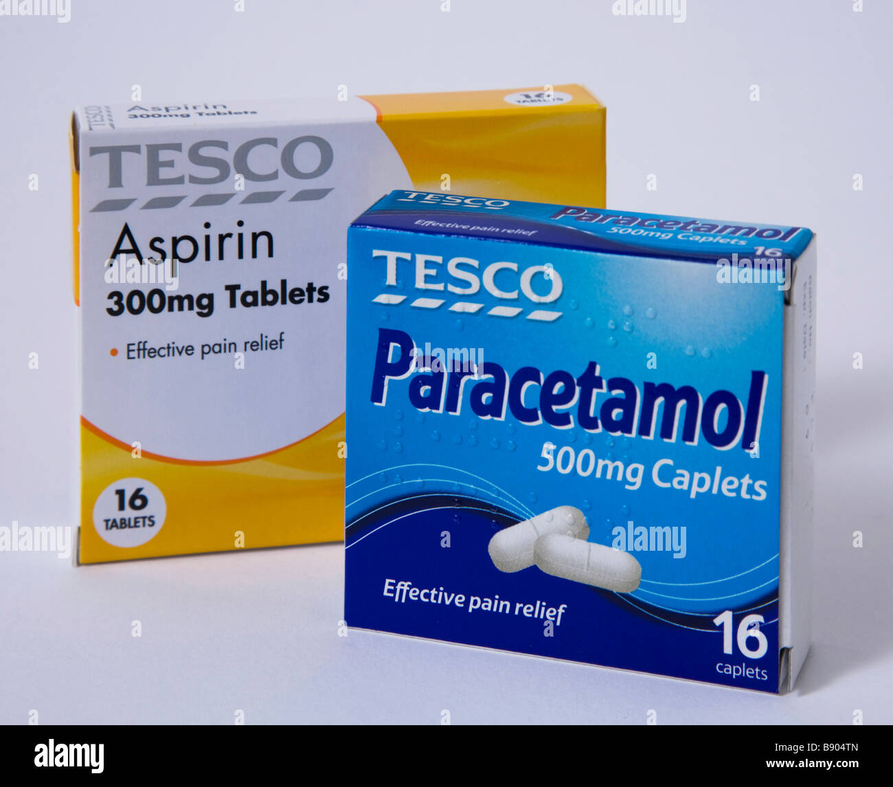 cheap tesco paracetamol asprin colds flu Stock Photo 22746101 Alamy