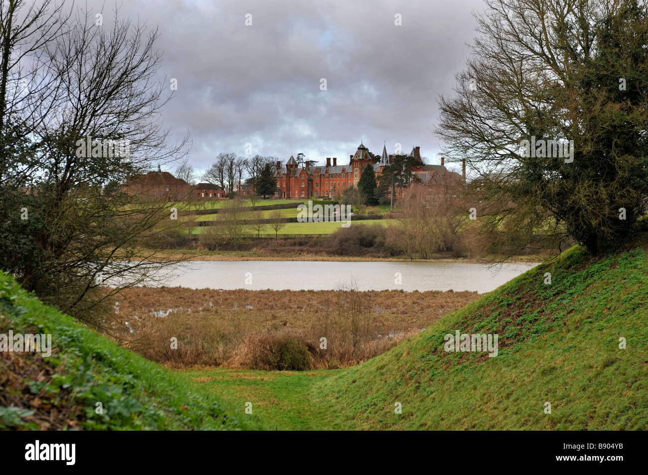 Framlingham College private school seen from Framlingham Castle Suffolk