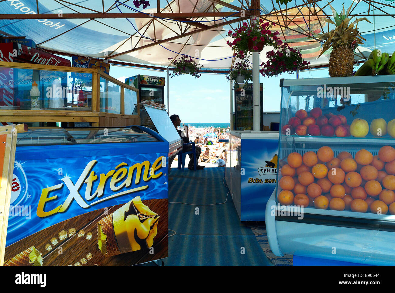 An ice cream shop at Acadia Resort in Odessa Ukraine Stock Photo Alamy
