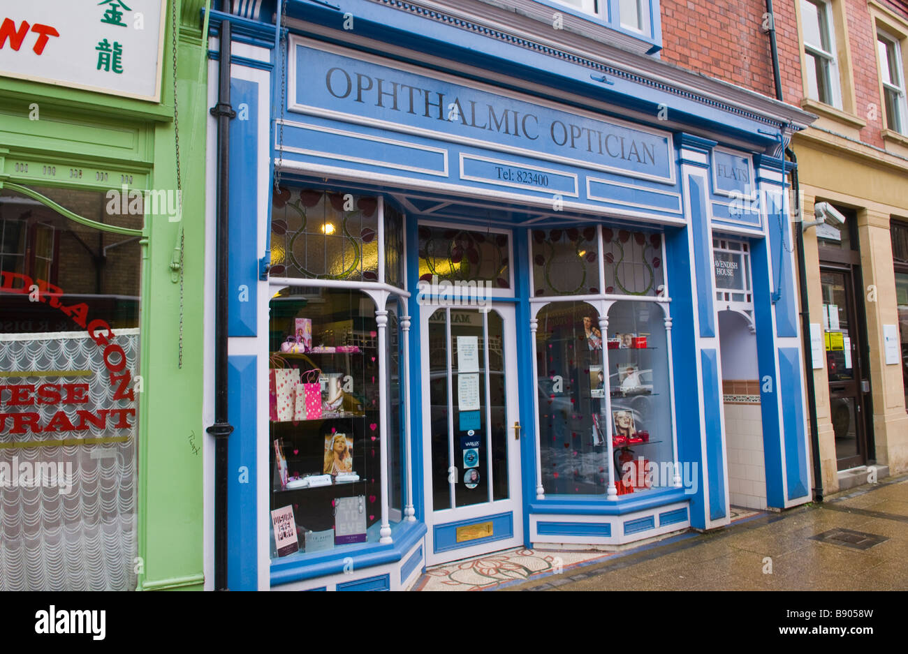 Refurbished Victorian shop front on Middleton Street Llandrindod Wells